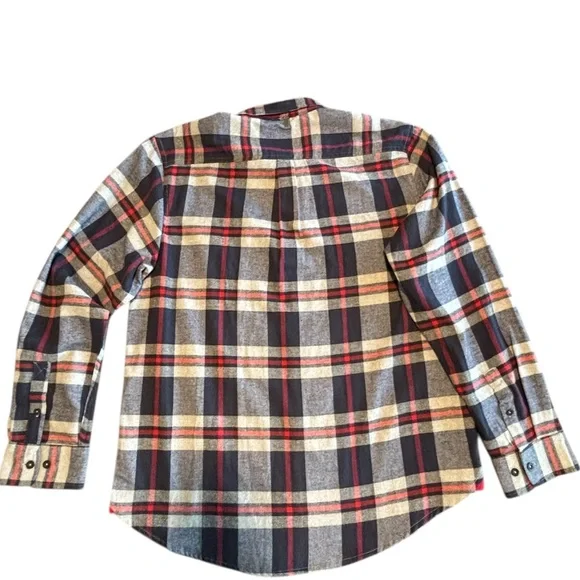 Burnside Casual Plaid Shirt - Red, Black, Cream - Picture 3 of 6